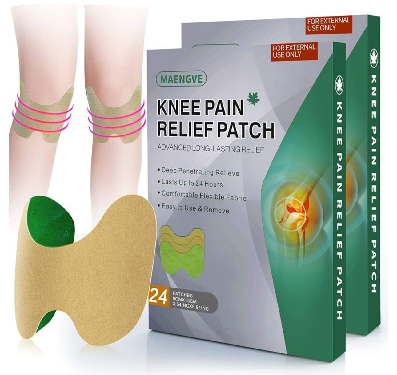 Maengve Knee Pain Relief Patches - para el alivio del dolor de rodilla, espalda y cuello